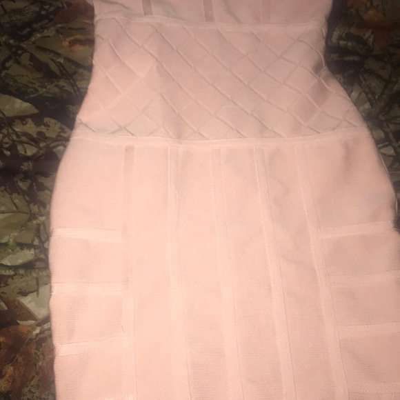 HOUSE OF CB Pink strapless mini bandage dress - Picture 3 of 3